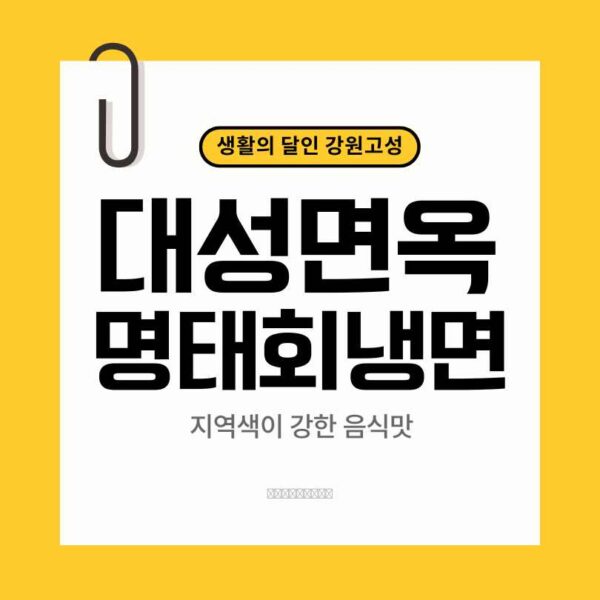 대성면옥 명태회냉면